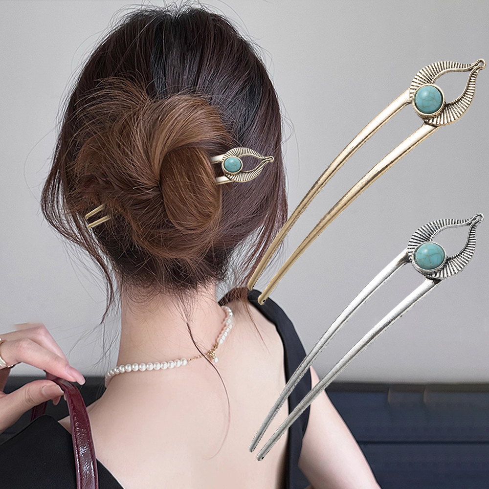 Women Accessories Shop - Egypt Turquoise U Shape Hair Fork