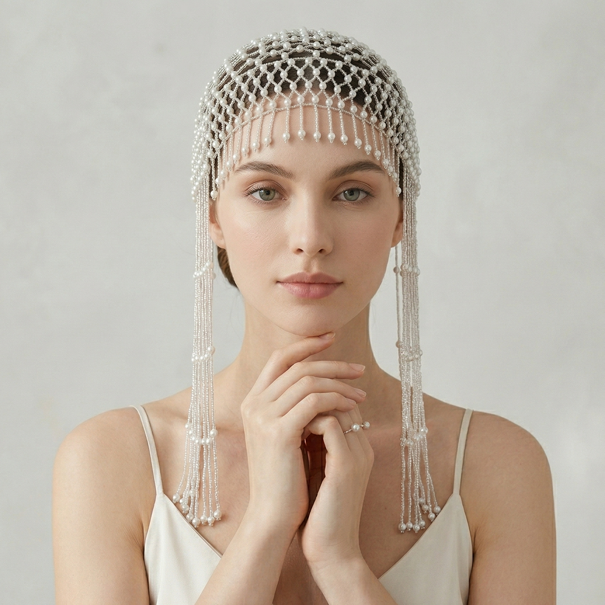 Luxury Pearls Beaded Headwrap  - Women'S Wedding Accessories ulasan dan harga