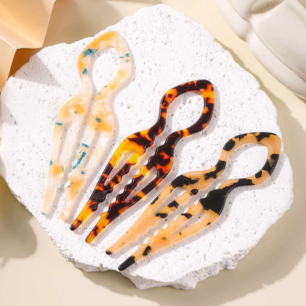 U-Shaped Hair Sticks Tortoises - Women Accessories Shop ulasan dan harga