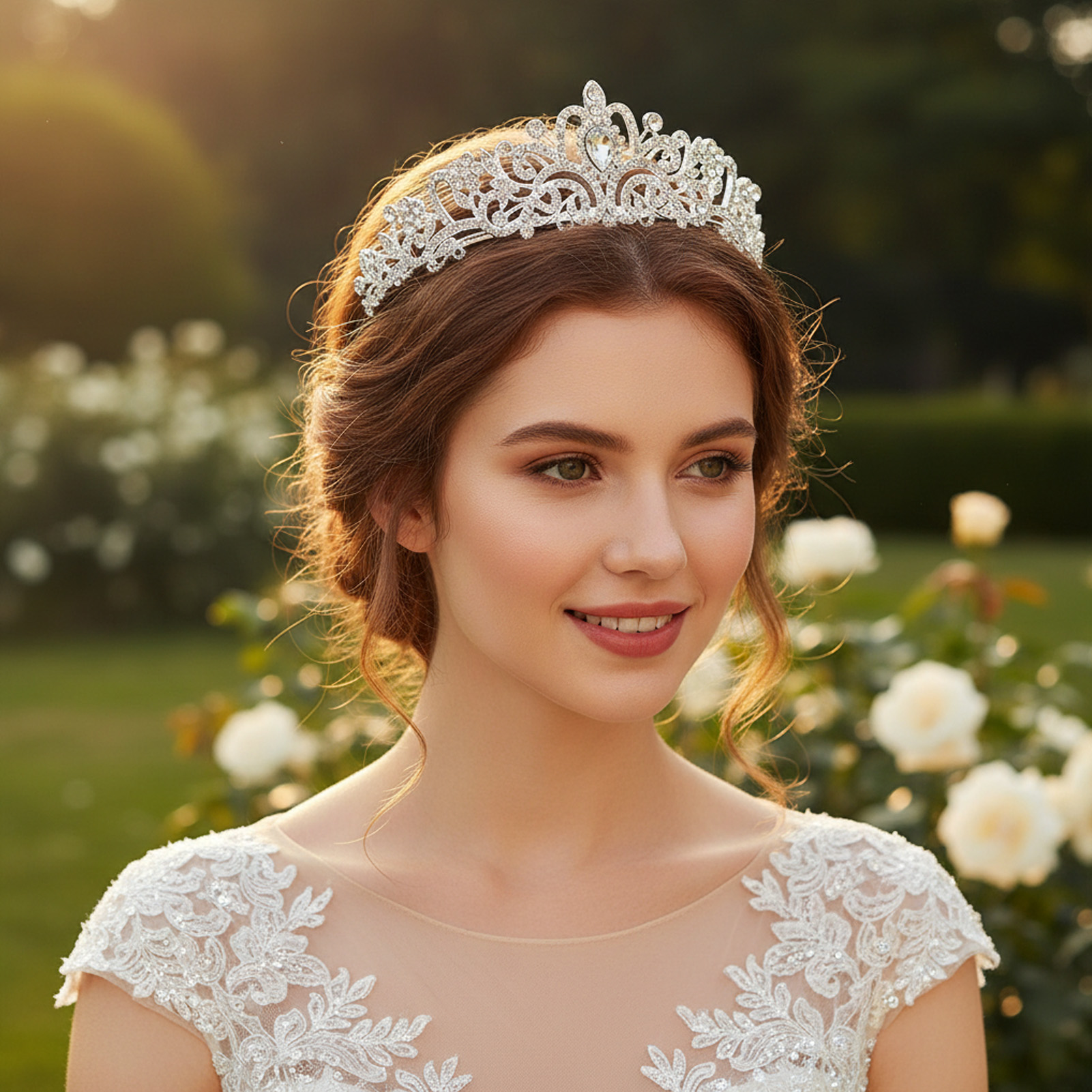 Elegant Bridal Crown Sparkly R - Women'S Wedding Accessories ulasan dan harga