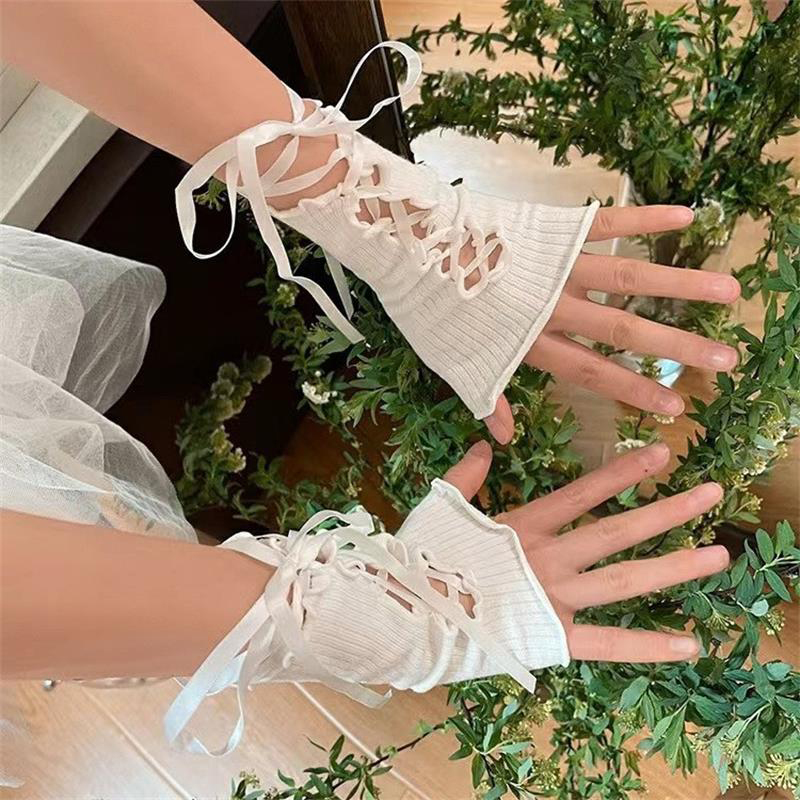 Women Lace‑Up Fingerless Arm S - Women'S Clothing And Accessories ulasan dan harga