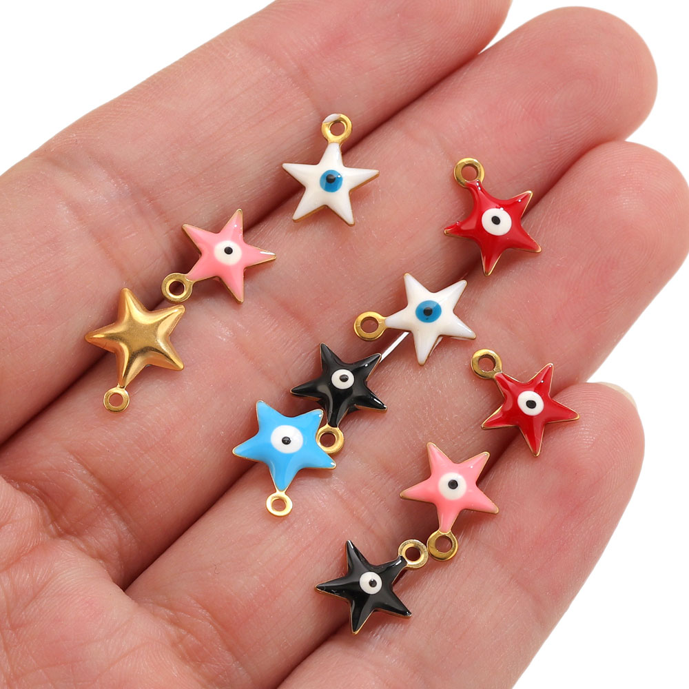 20pcs Stainless Steel Enamel S - Evil Eye Bracelet ulasan dan harga