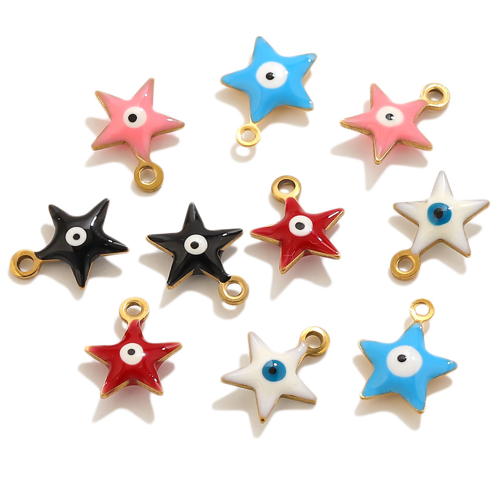20pcs Stainless Steel Enamel S - Evil Eye Bracelet ulasan dan harga