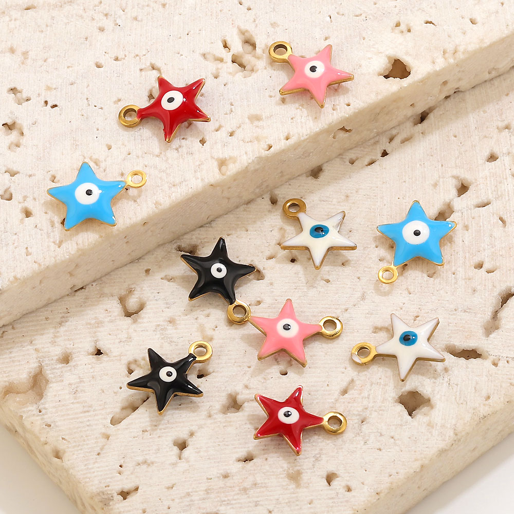 20pcs Stainless Steel Enamel S - Evil Eye Bracelet ulasan dan harga