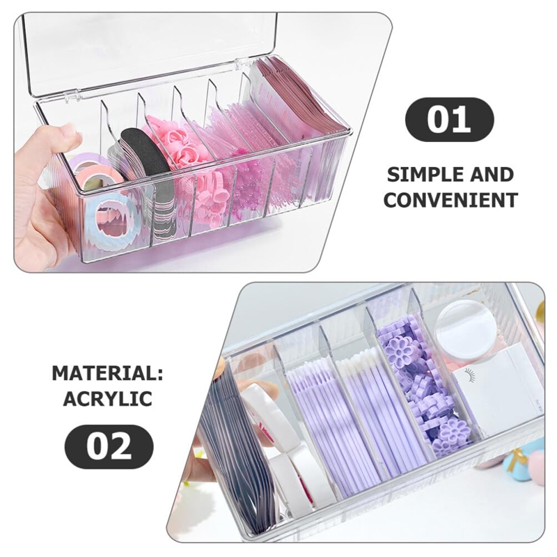 Transparent Eyelash Beauty Org - Women Accessories Organizer ulasan dan harga