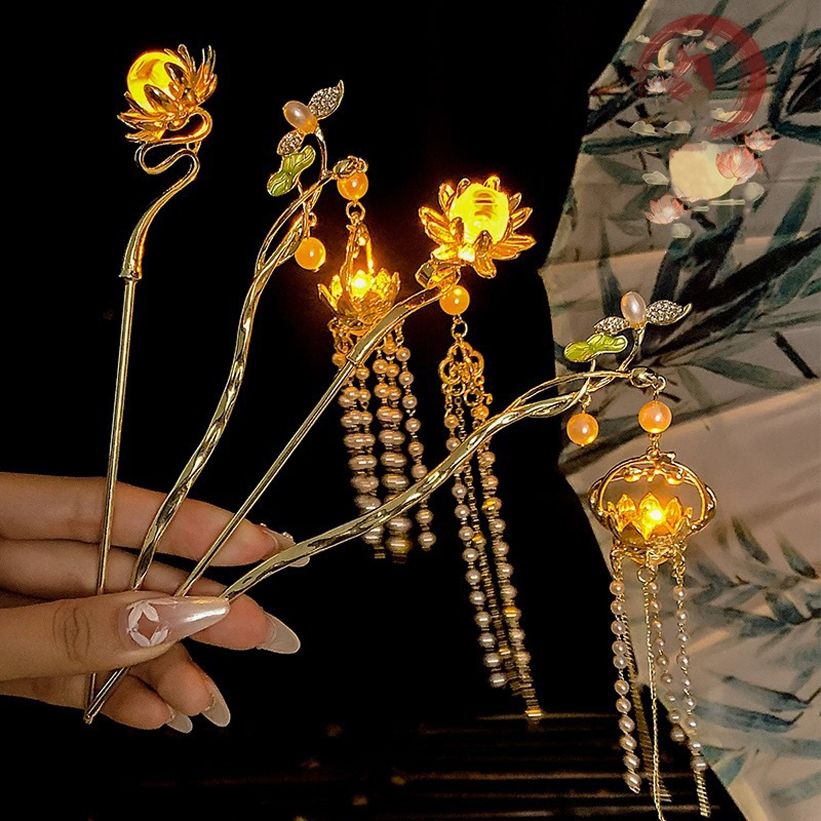 Luminous Flower Hairpin Exquis - Women Accessories Shop ulasan dan harga