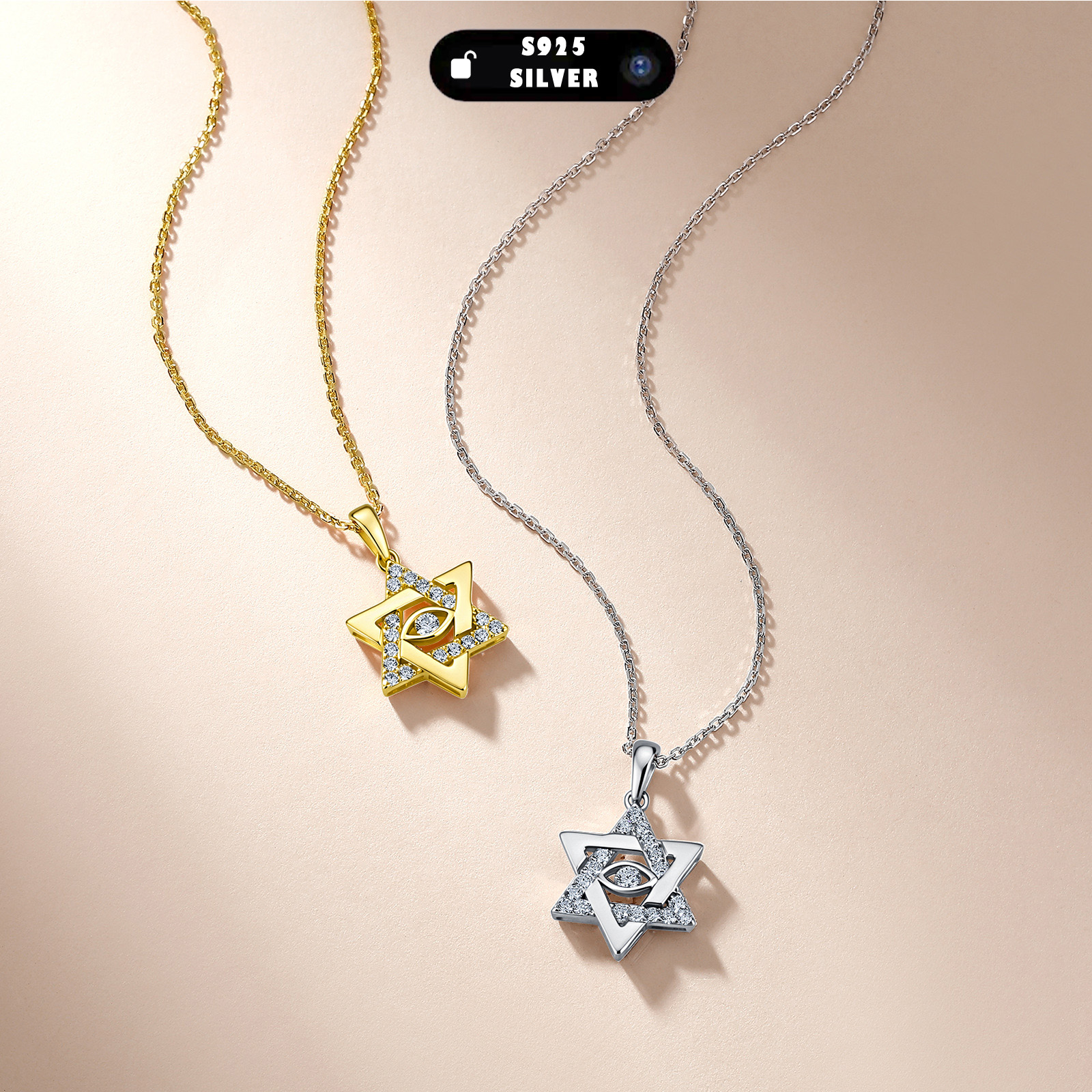 0.33CTW Moissanite Star of Dav - Evil Eye Bracelet ulasan dan harga