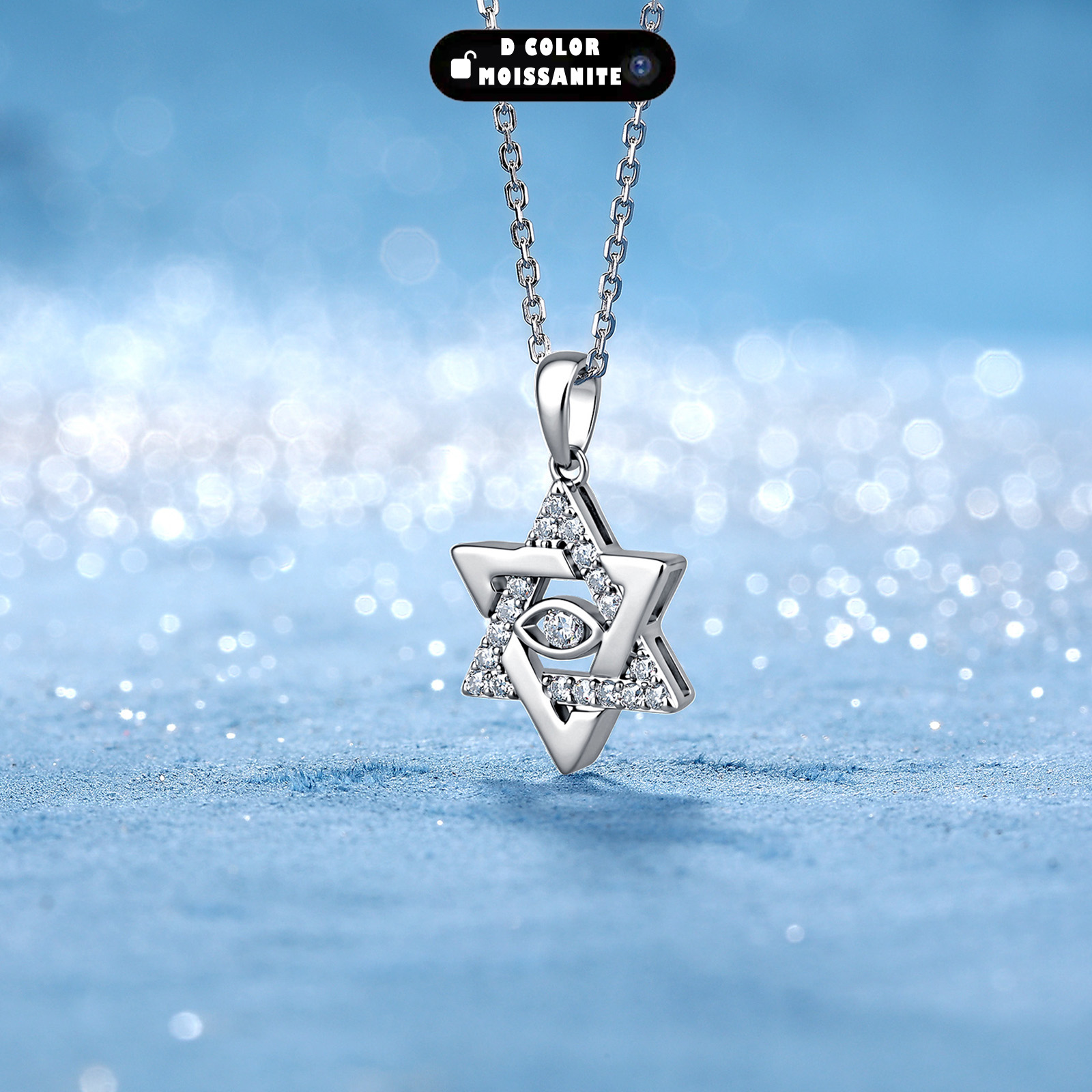 0.33CTW Moissanite Star of Dav - Evil Eye Bracelet ulasan dan harga