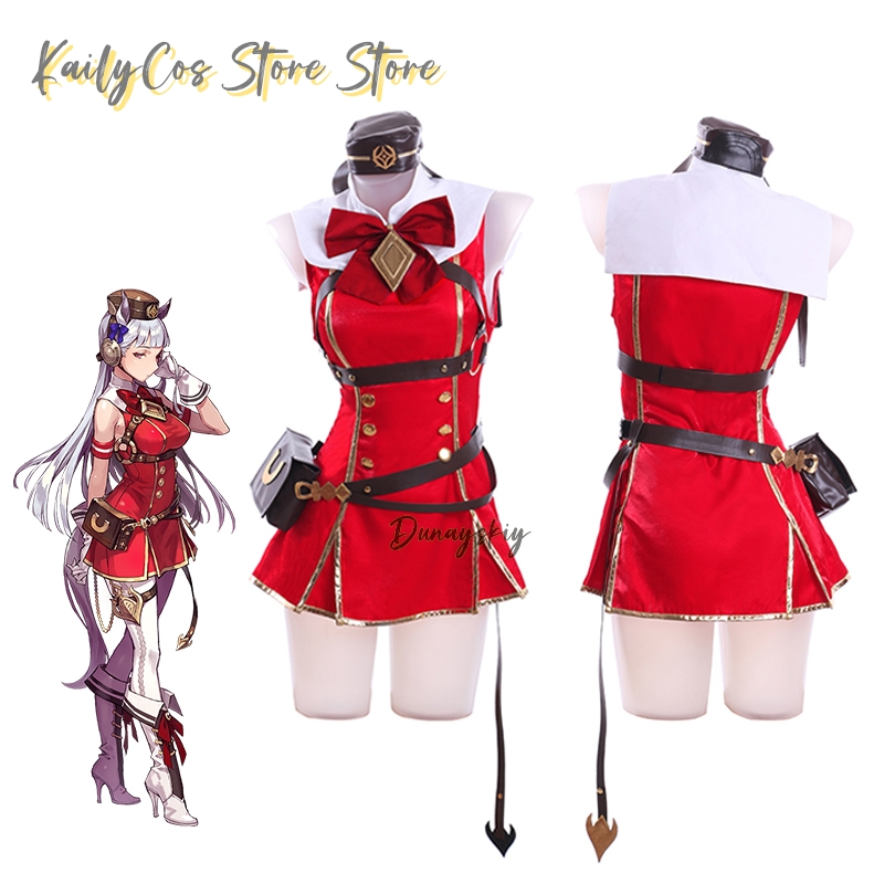 Gold Ship Cosplay Costume Wig  - Women'S Red Accessories ulasan dan harga