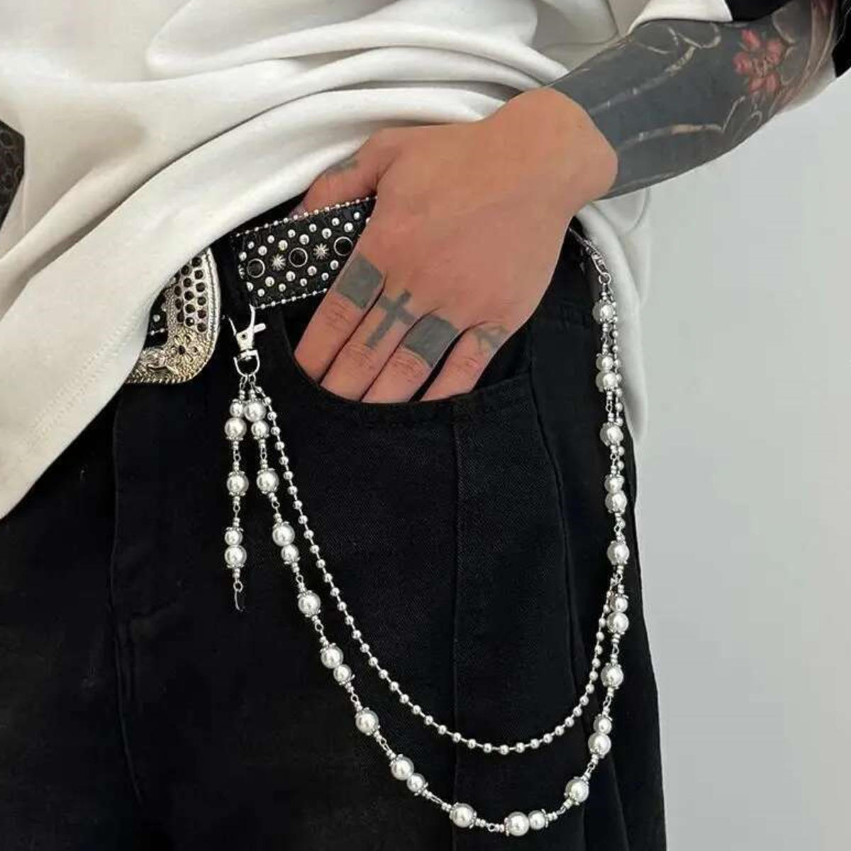 Salircon Punk Multilayer Imita - Wallet Chain Bag ulasan dan harga