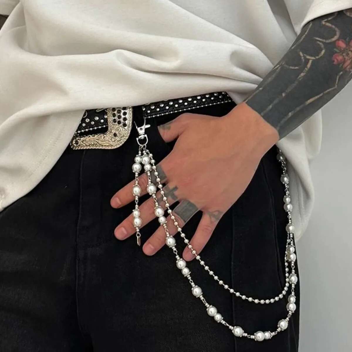 Salircon Punk Multilayer Imita - Wallet Chain Bag ulasan dan harga