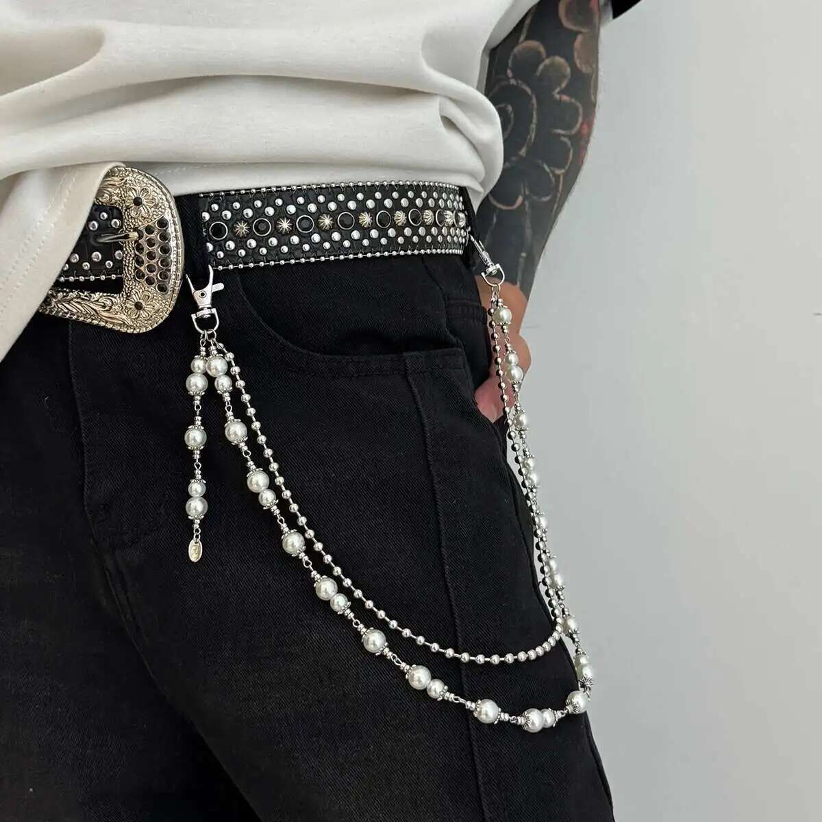 Salircon Punk Multilayer Imita - Wallet Chain Bag ulasan dan harga