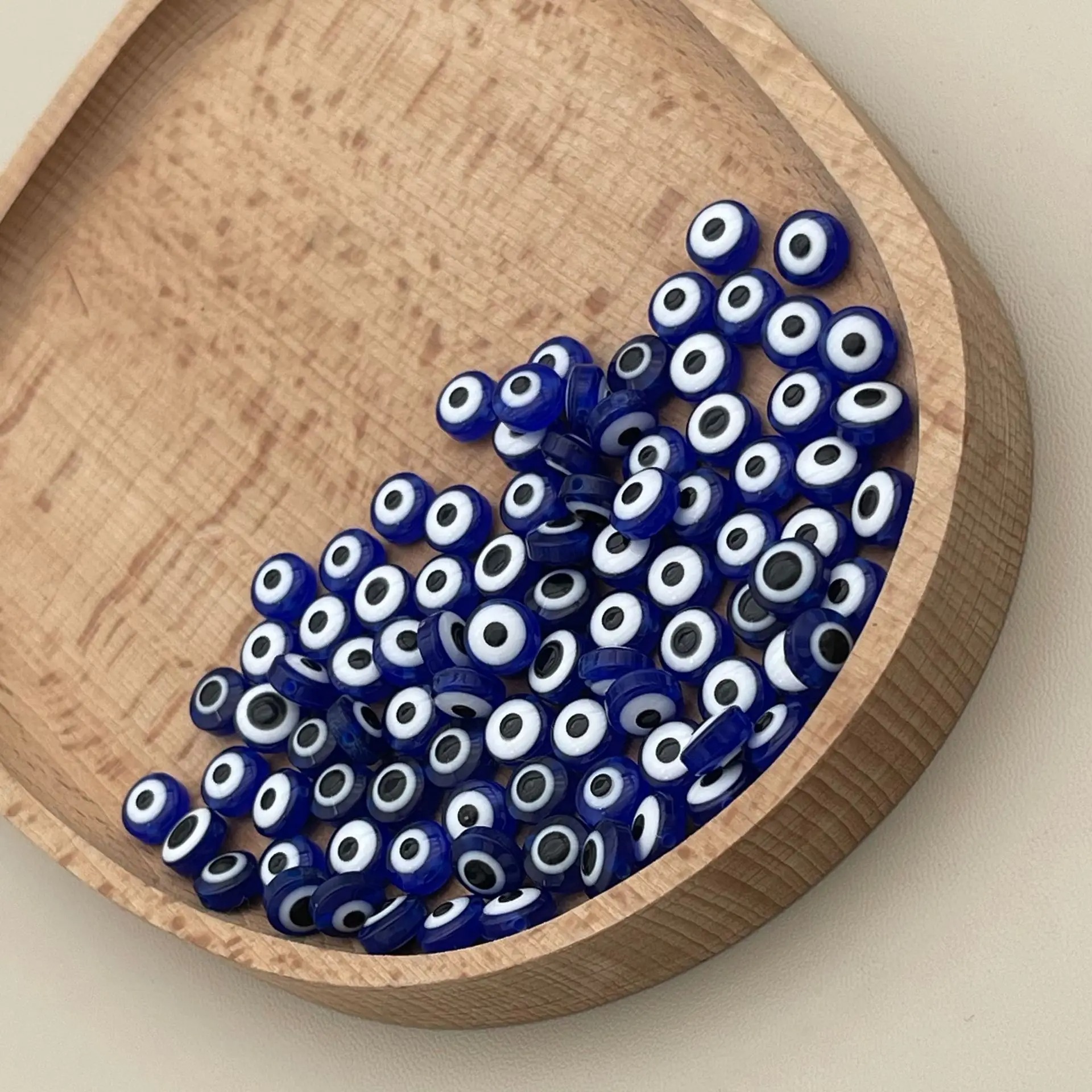 200pcs 8mm Blue Evil Eye Beads - Evil Eye Bracelet ulasan dan harga