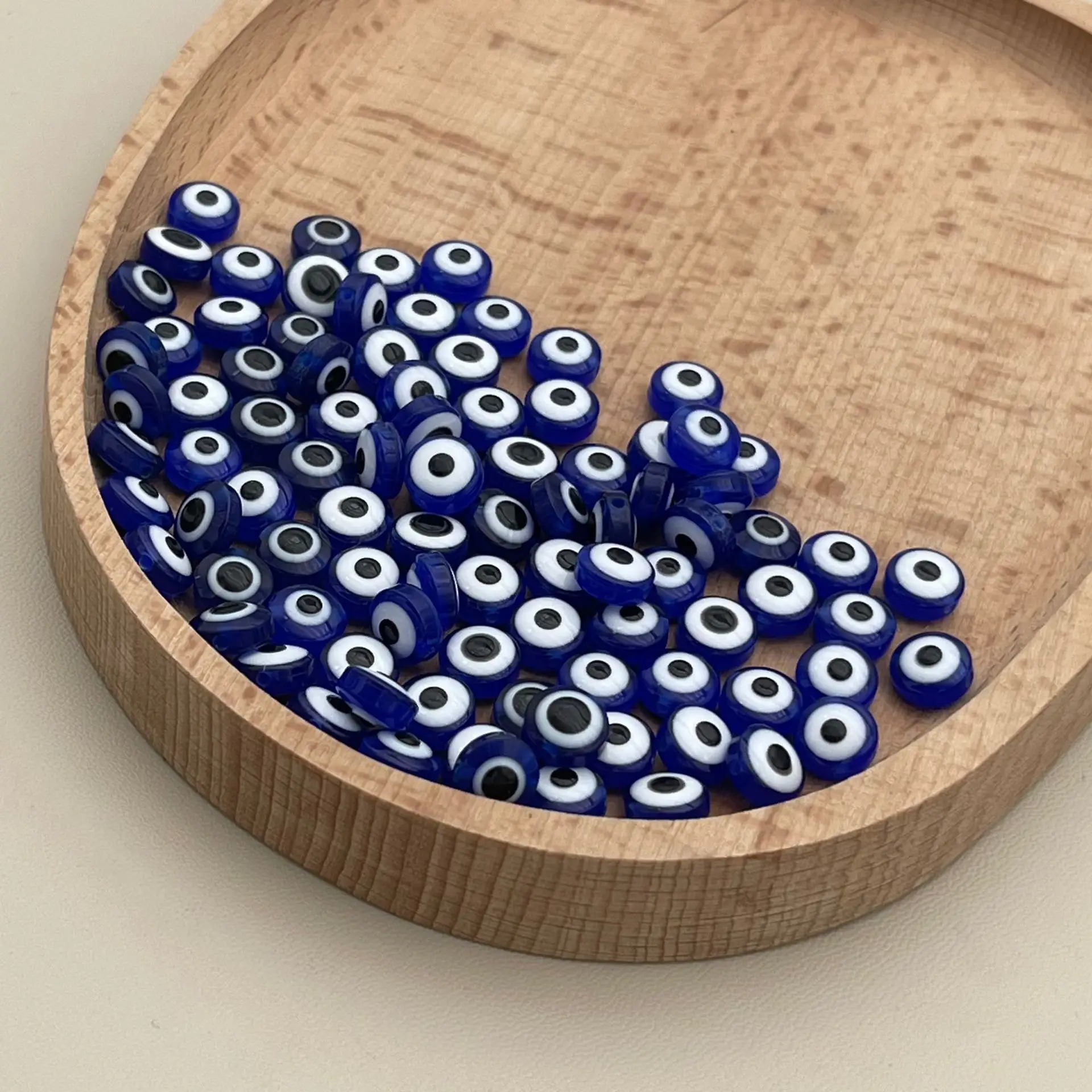 200pcs 8mm Blue Evil Eye Beads - Evil Eye Bracelet ulasan dan harga