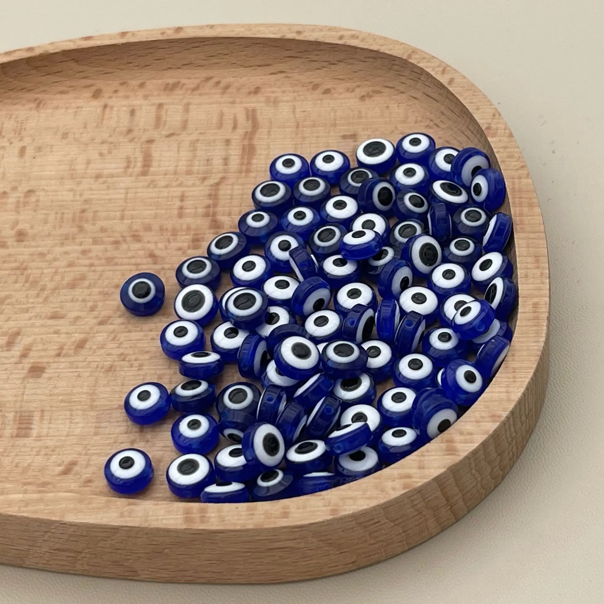 200pcs 8mm Blue Evil Eye Beads - Evil Eye Bracelet ulasan dan harga