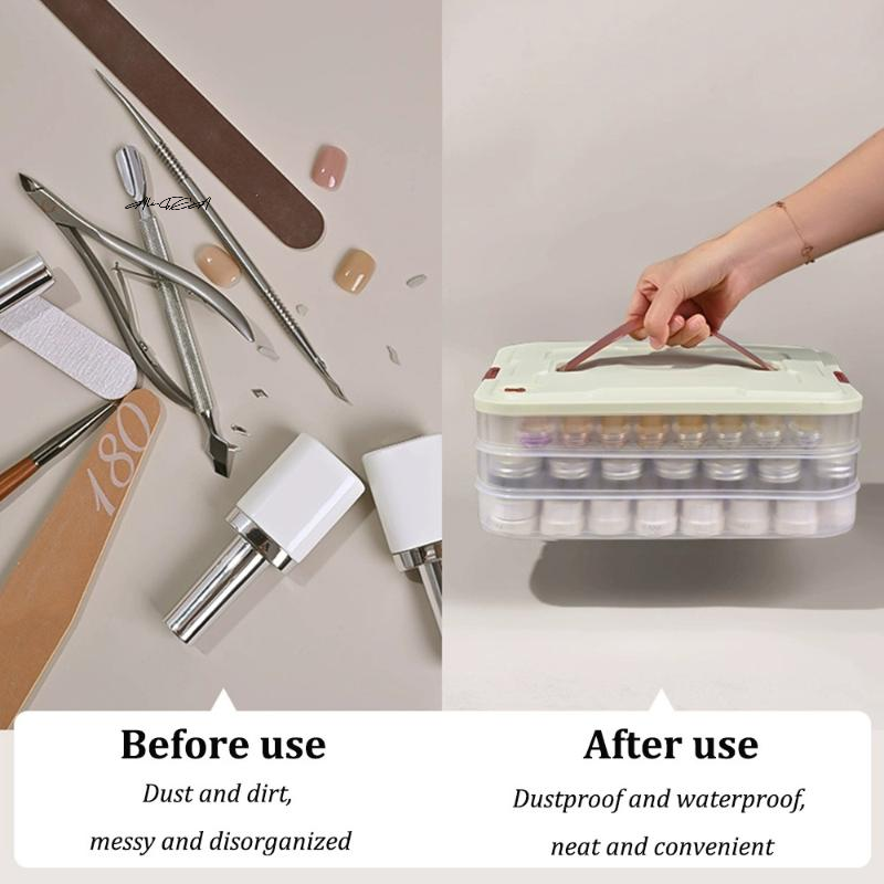 PVC Nail Polish Organizer UV G - Women Accessories Organizer ulasan dan harga
