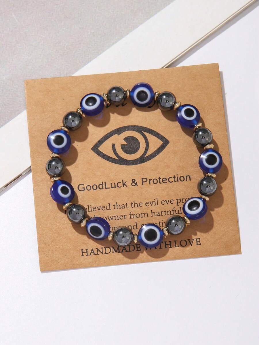 Elastic Evil Eye Beaded Bracel - Evil Eye Bracelet ulasan dan harga