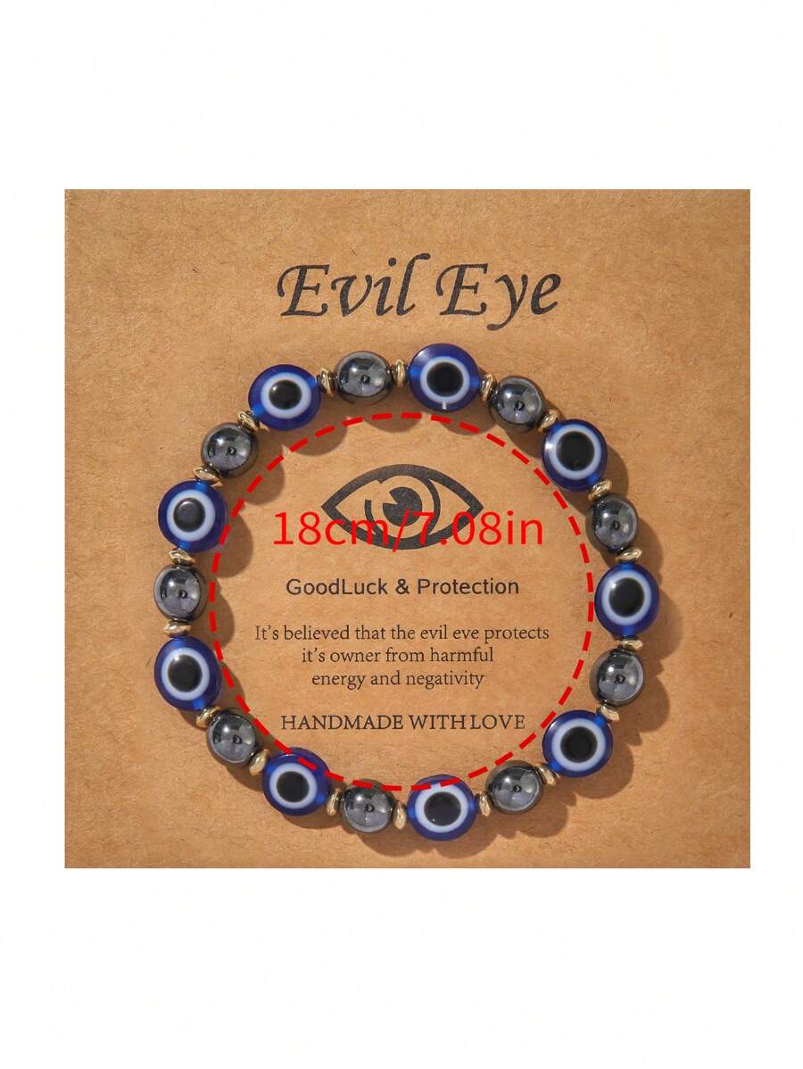 Elastic Evil Eye Beaded Bracel - Evil Eye Bracelet ulasan dan harga