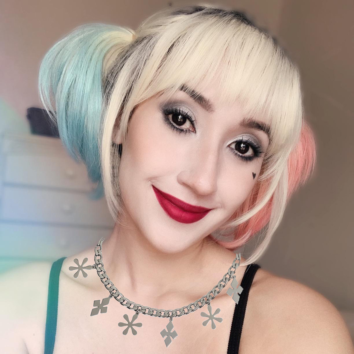 Necklace for Harley Quinn Cosp - Women'S Harley Quinn Accessories ulasan dan harga