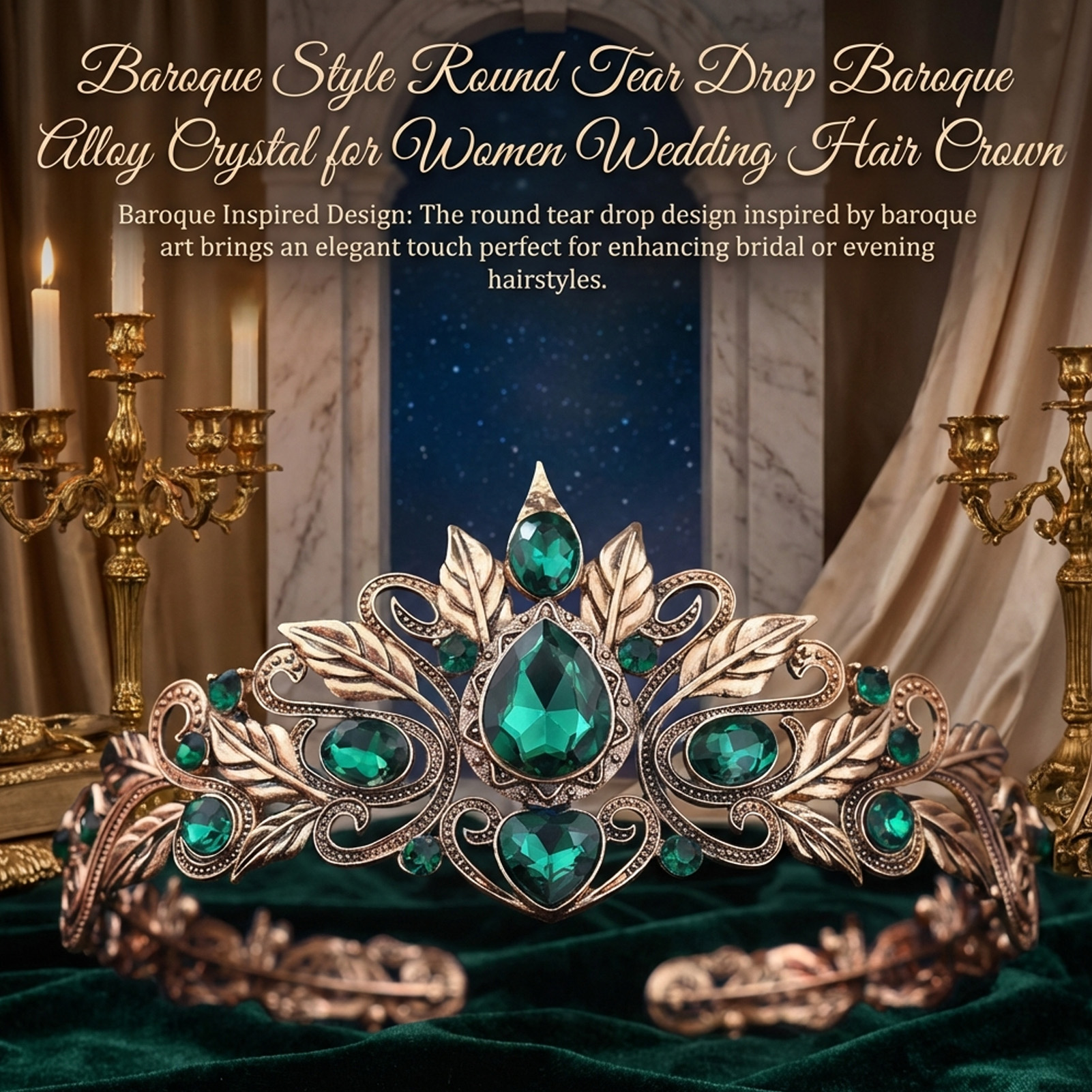 Baroque Style Round Tear Drop  - Women'S Wedding Accessories ulasan dan harga