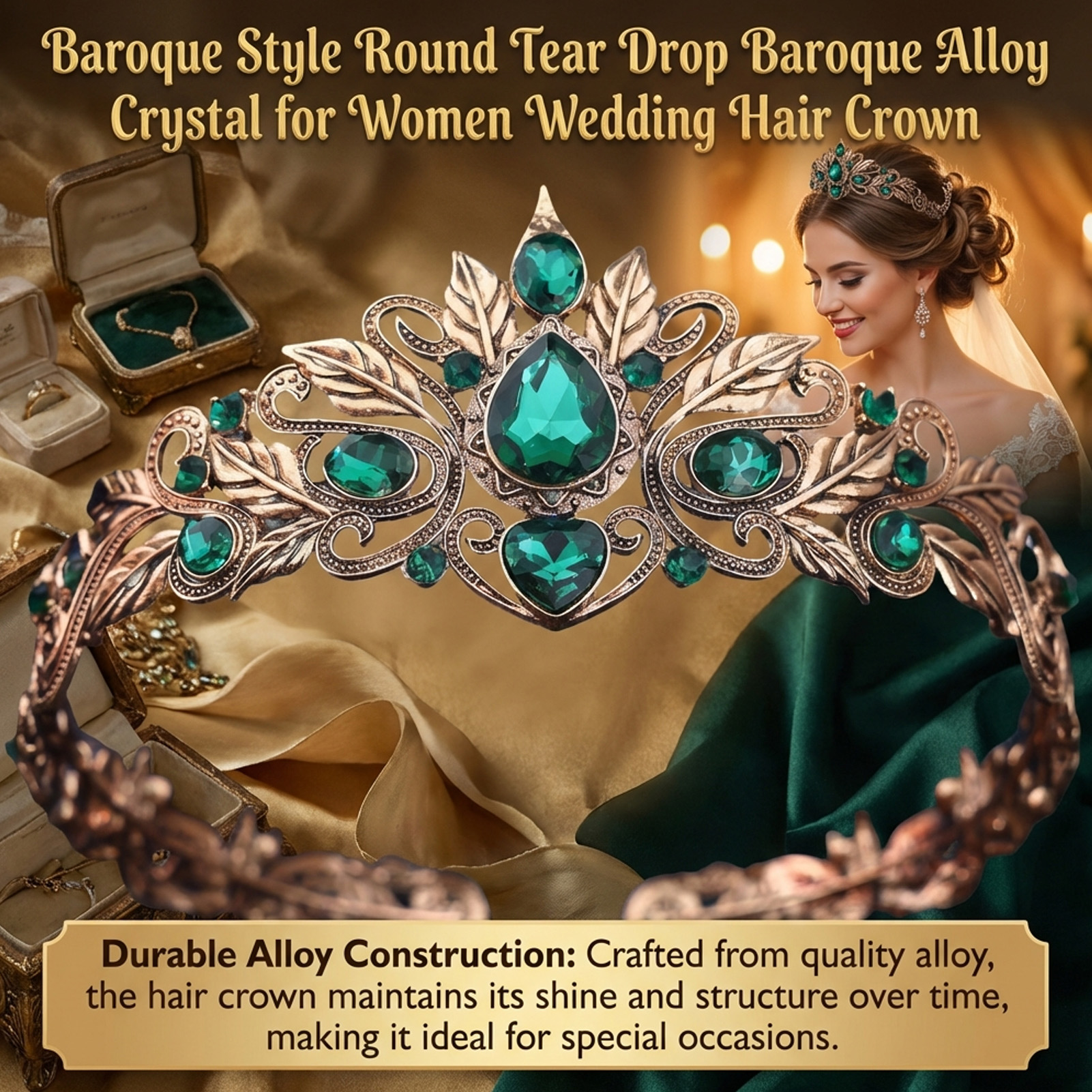 Baroque Style Round Tear Drop  - Women'S Wedding Accessories ulasan dan harga