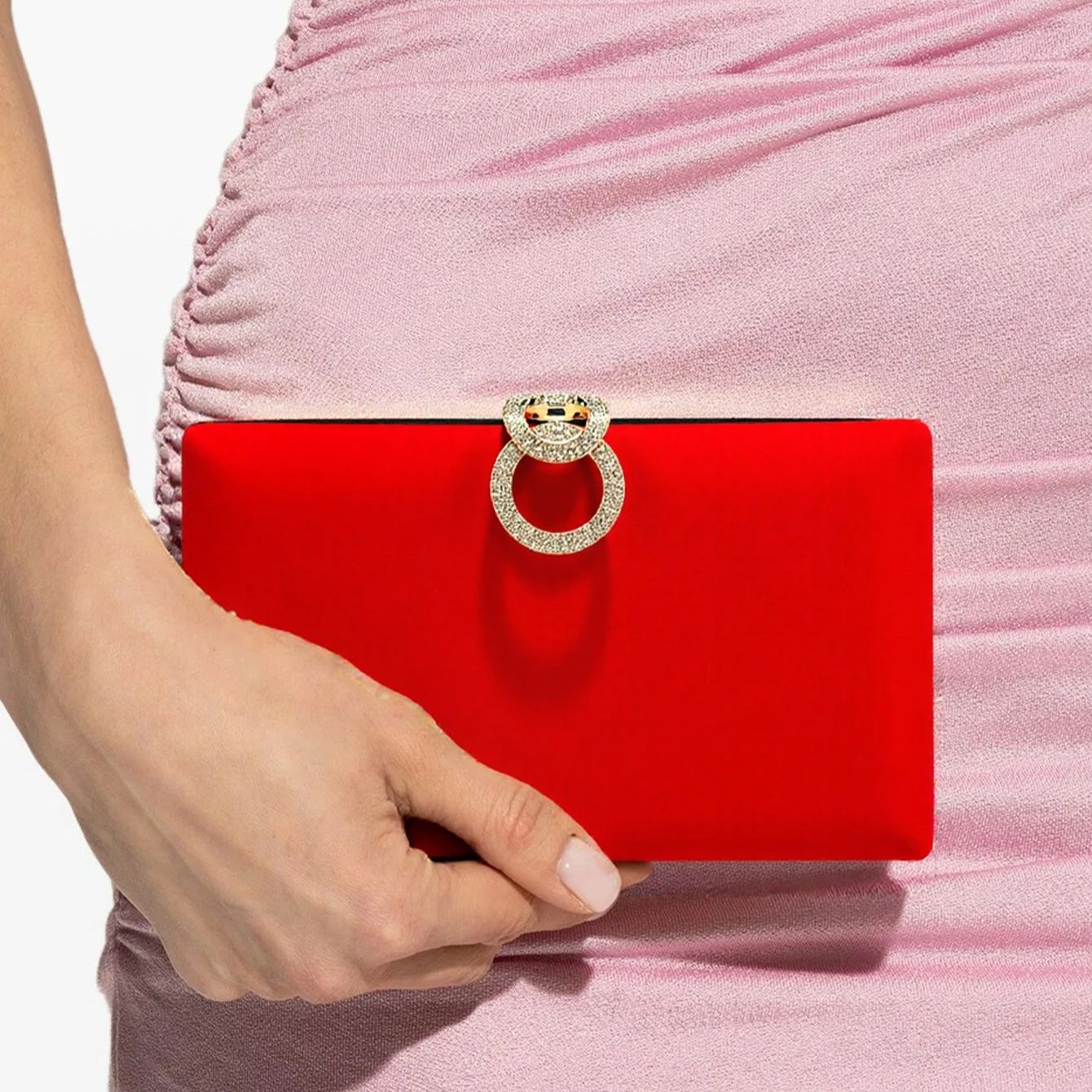 Velvet Women Evening Bags Diam - Wallet Chain Bag ulasan dan harga