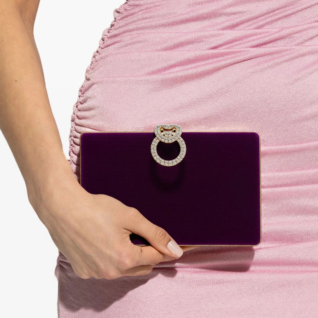 Velvet Women Evening Bags Diam - Wallet Chain Bag ulasan dan harga