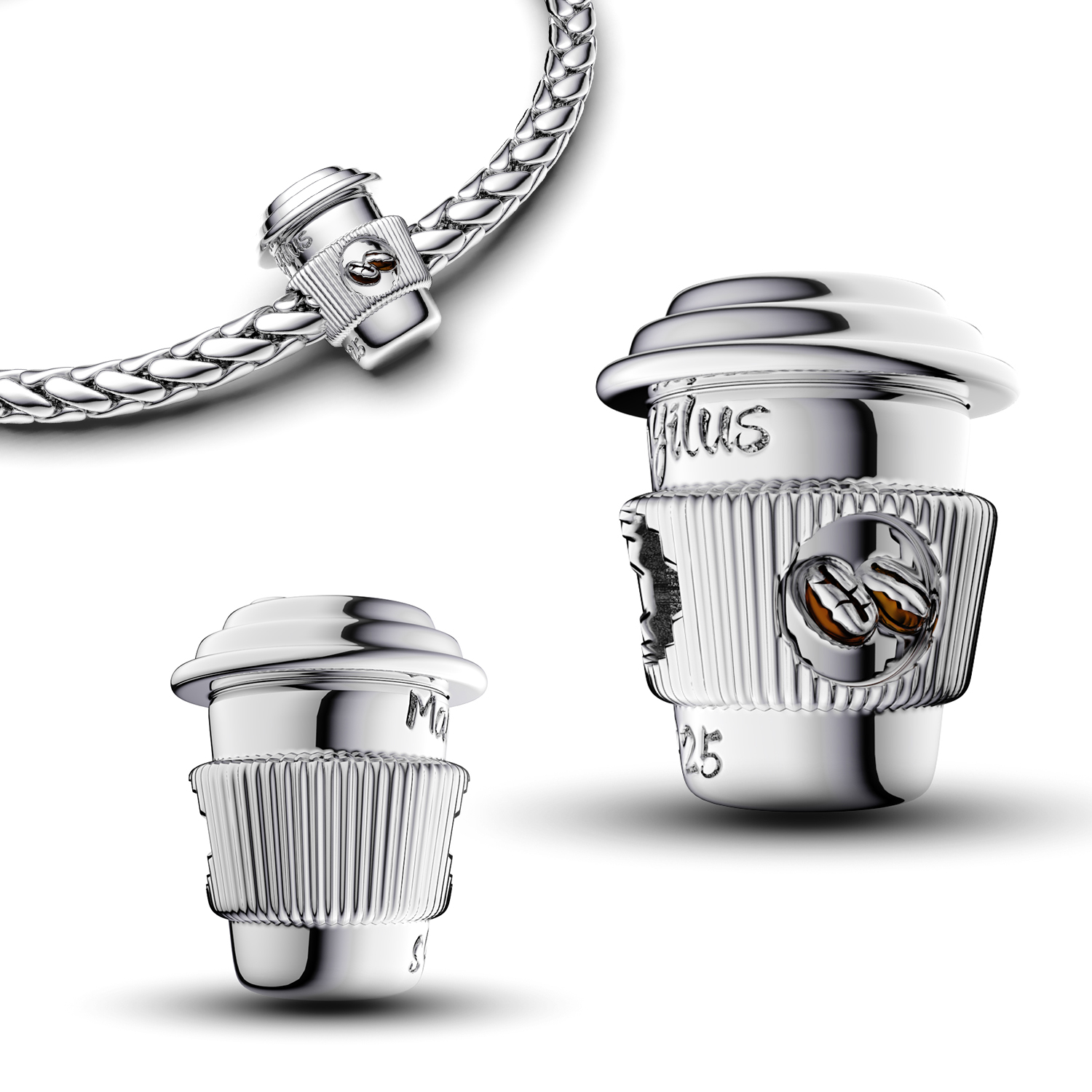 925 Sterling Silver Coffee Cup - Women Accessories Pandora ulasan dan harga