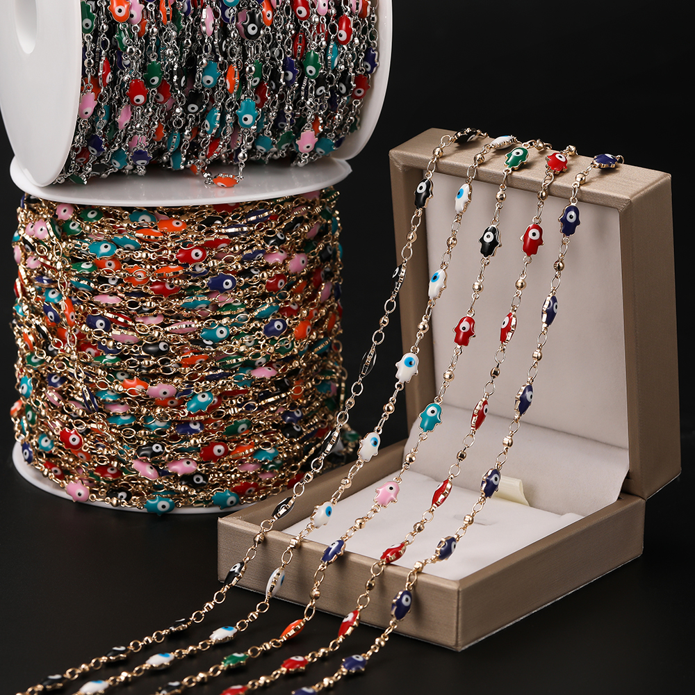 1Meter Crystal Oil Drop Beads  - Evil Eye Bracelet ulasan dan harga