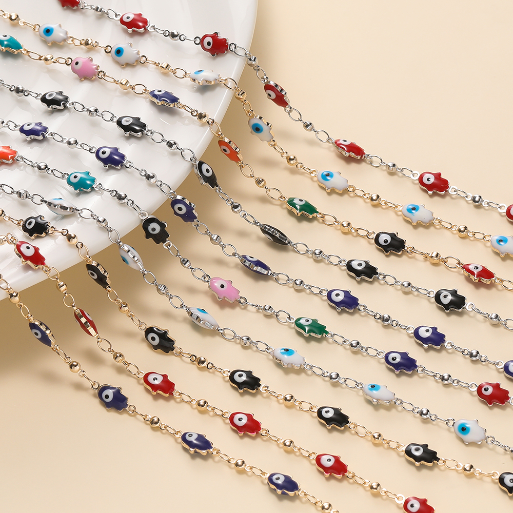 1Meter Crystal Oil Drop Beads  - Evil Eye Bracelet ulasan dan harga