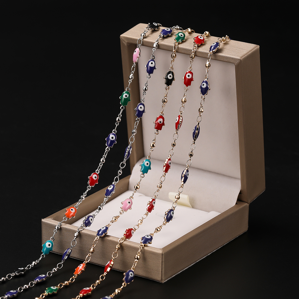 1Meter Crystal Oil Drop Beads  - Evil Eye Bracelet ulasan dan harga
