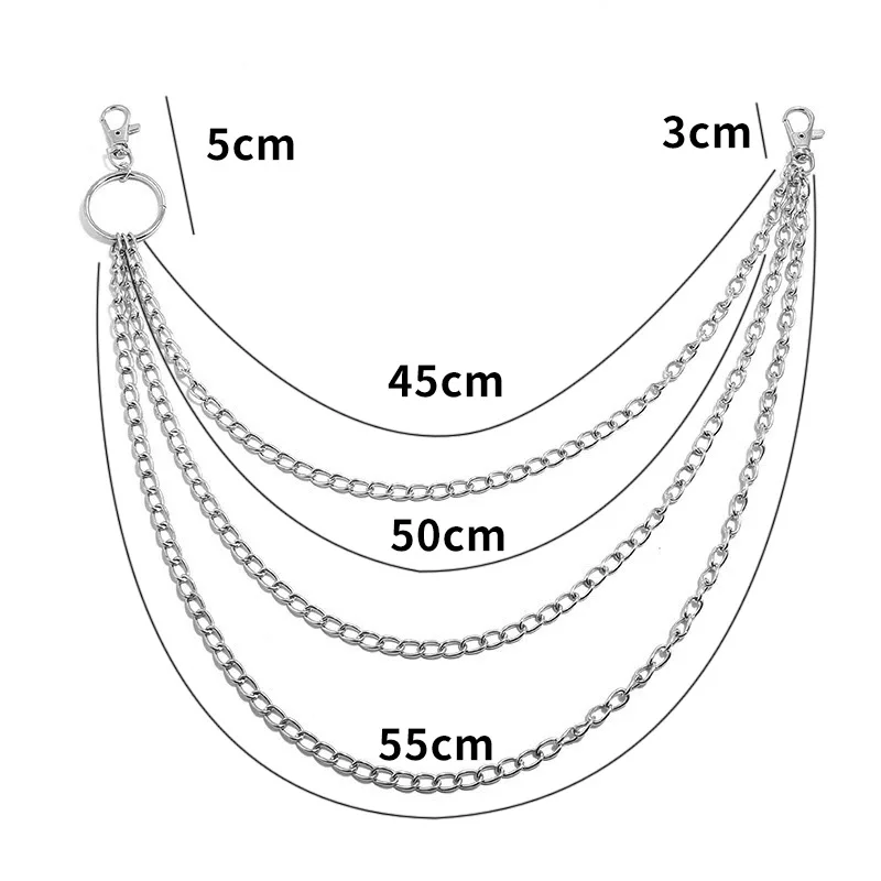 Layer Metal Belt Chain Punk Ho - Wallet Chain Bag ulasan dan harga