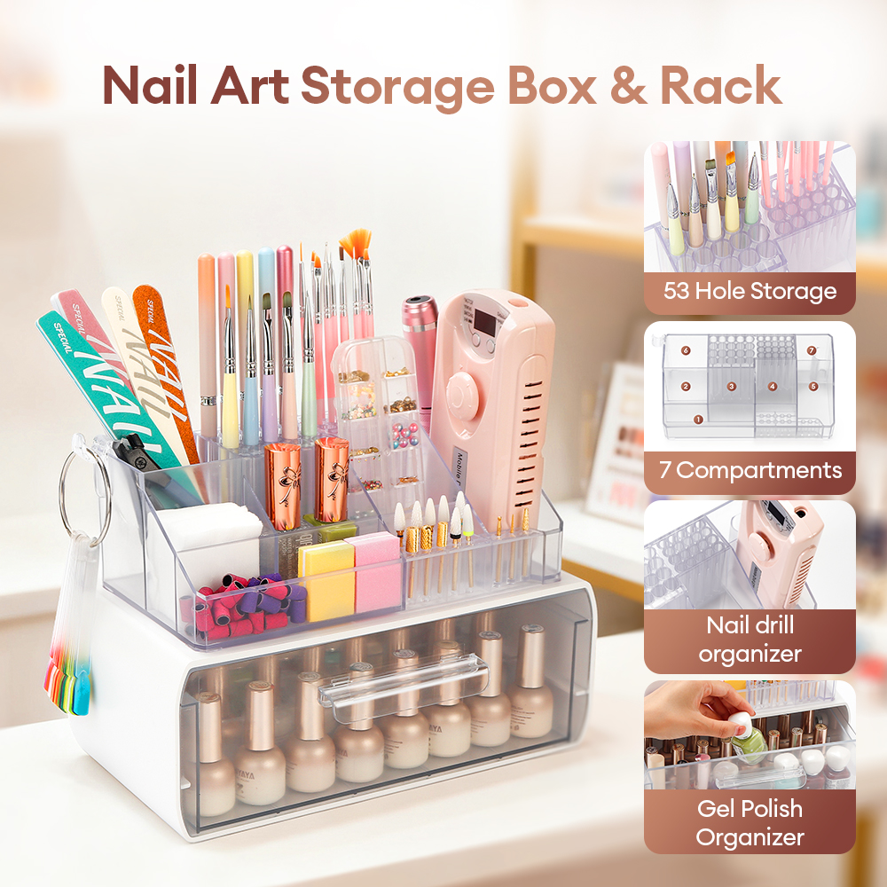 Acrylic Storage Rack Nail Art  - Women Accessories Organizer ulasan dan harga
