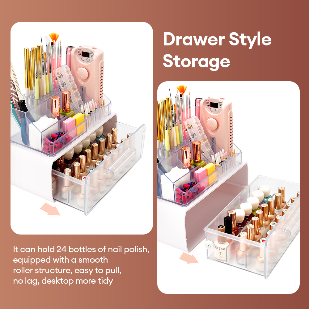 Acrylic Storage Rack Nail Art  - Women Accessories Organizer ulasan dan harga