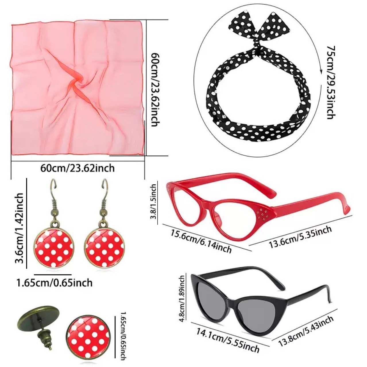 1950s Retro Party Cosplay Dres - Women'S Accessories In The 1950S ulasan dan harga