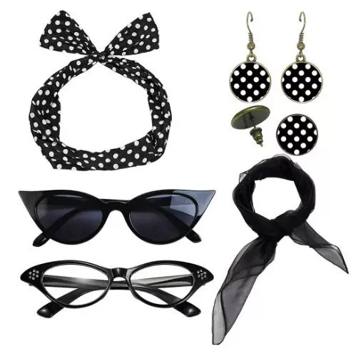 1950s Retro Party Cosplay Dres - Women'S Accessories In The 1950S ulasan dan harga