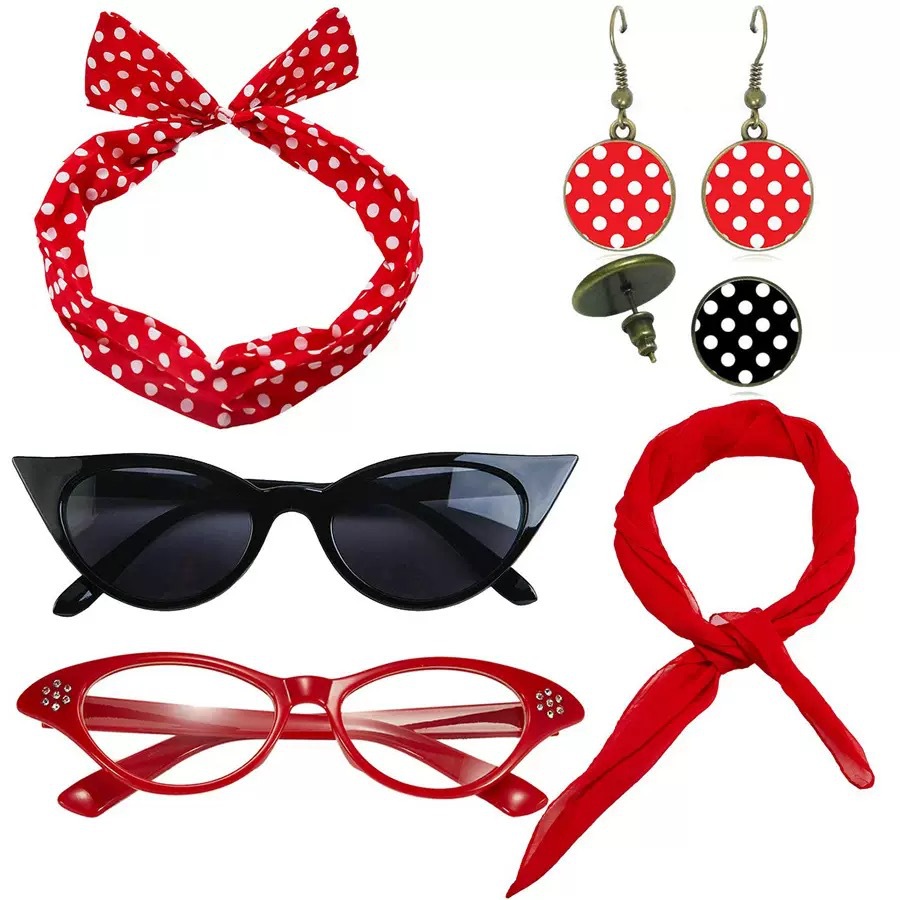 1950s Retro Party Cosplay Dres - Women'S Accessories In The 1950S ulasan dan harga