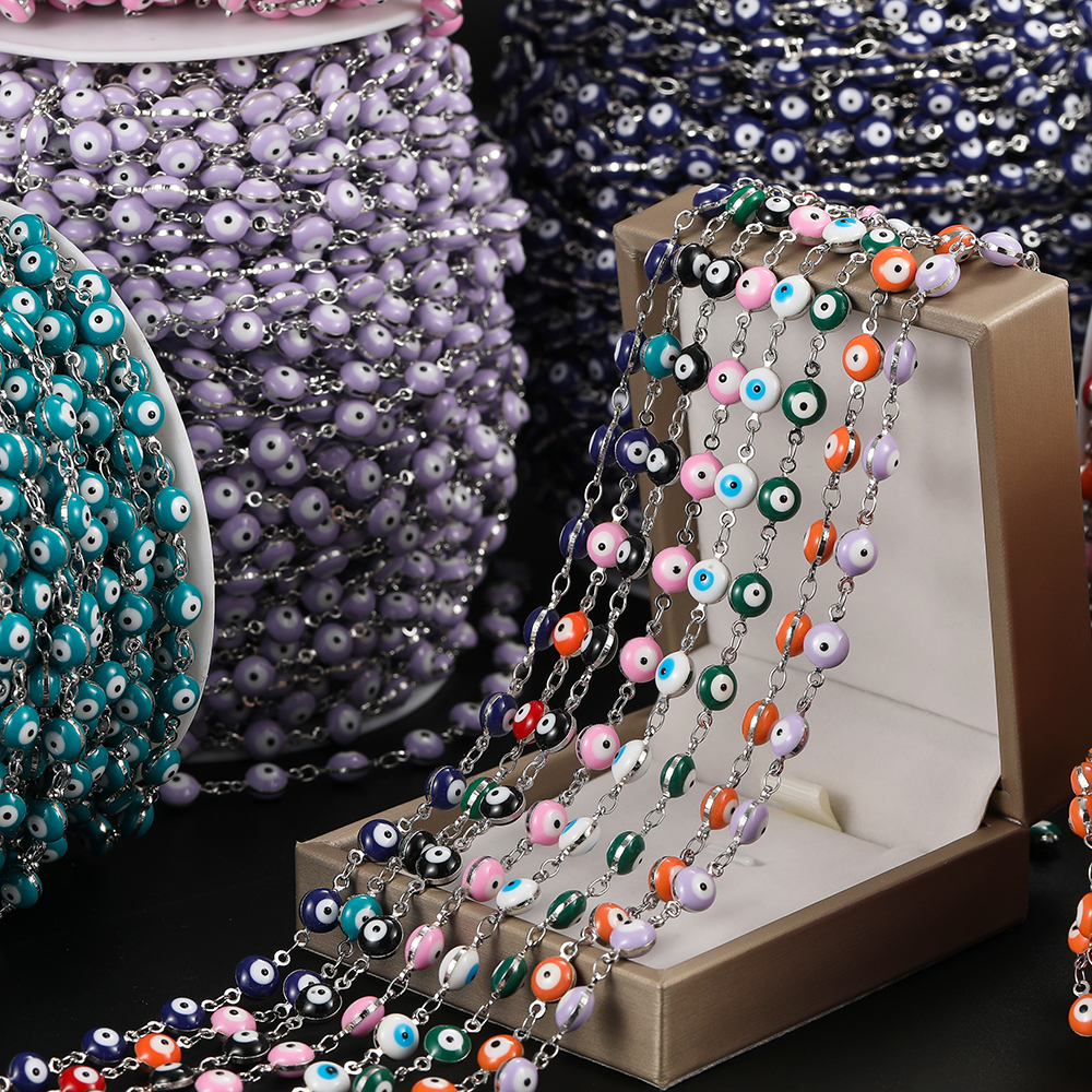 1M 6mm Copper Evil Eye Beads C - Evil Eye Bracelet ulasan dan harga