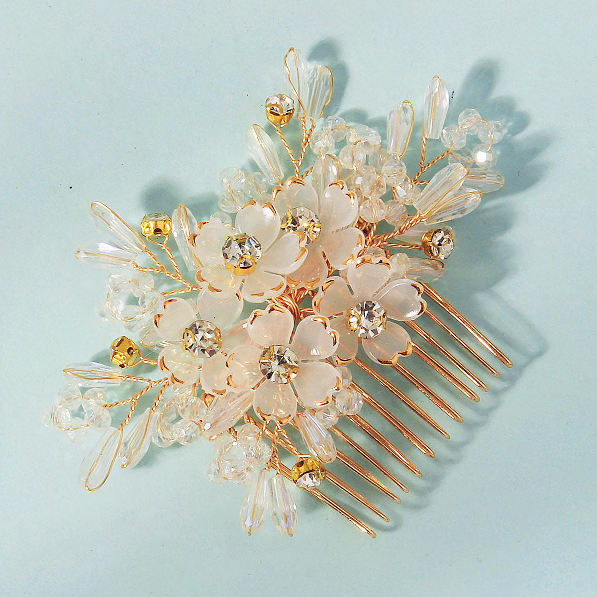 Hair Comb Crystal Flower Beade - Women'S Wedding Accessories ulasan dan harga