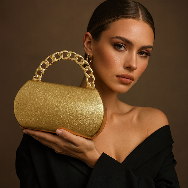 Luxury Gold Metal Buckle Box C - Wallet Chain Bag ulasan dan harga