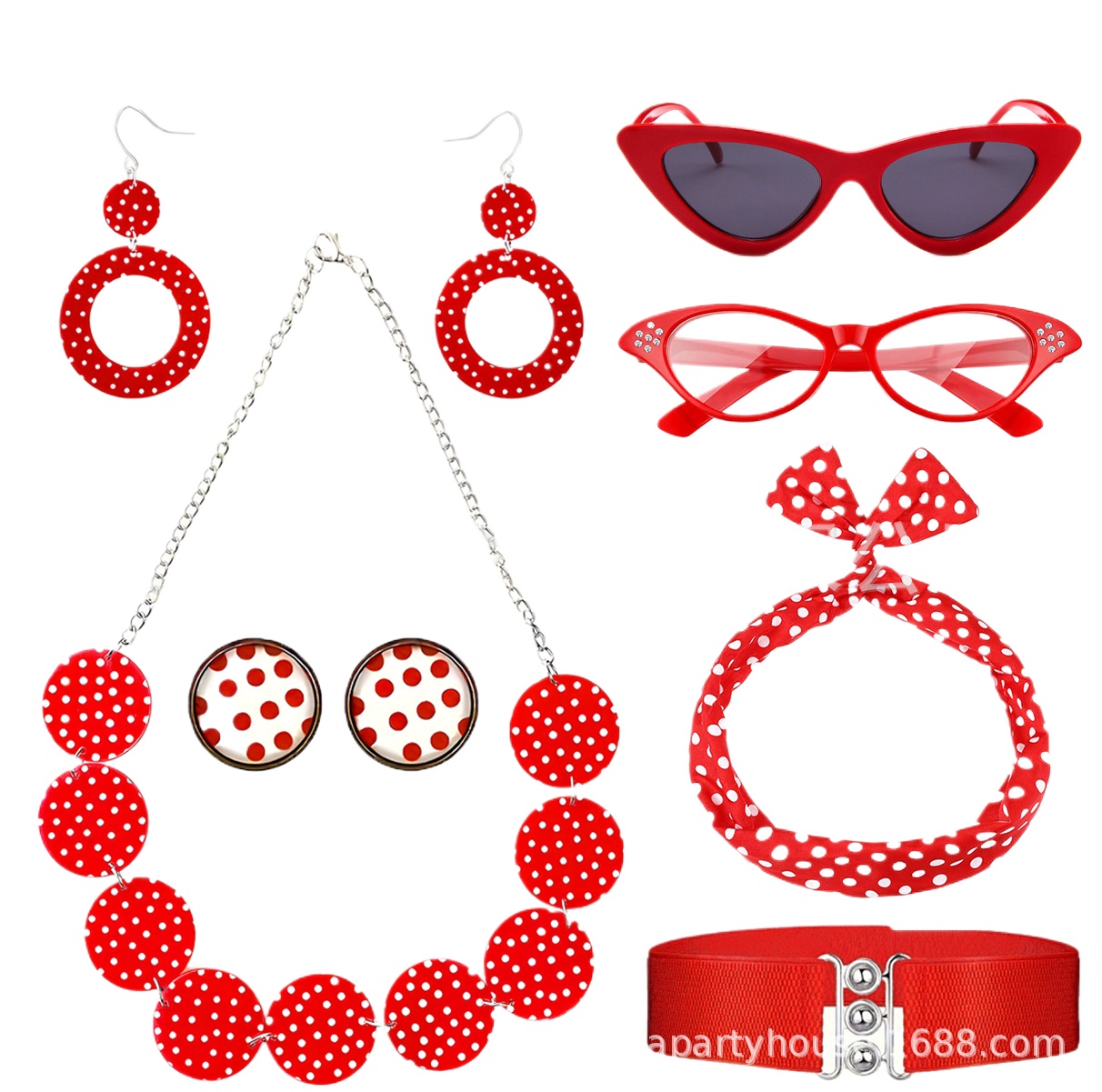 50s 80s Disco Party Costume Ac - Women'S Accessories In The 1950S ulasan dan harga