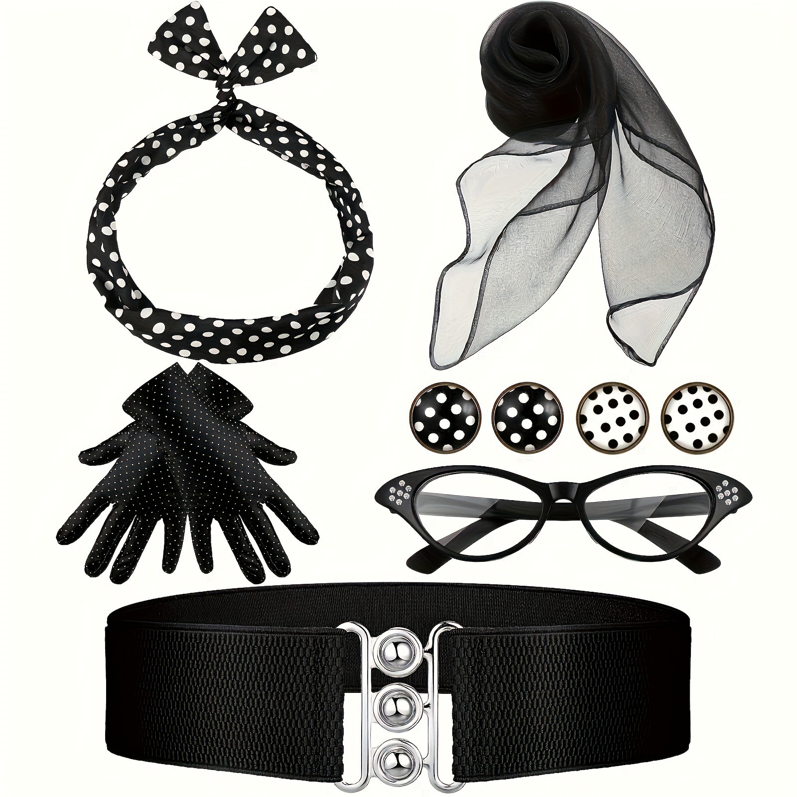 50s 80s Disco Party Costume Ac - Women'S Accessories In The 1950S ulasan dan harga