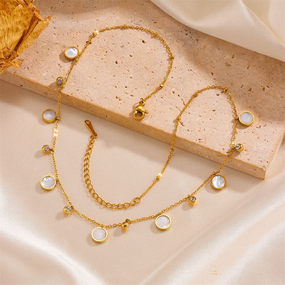 Dainty 18K Gold Plated Stainle - Charm Necklace Dainty ulasan dan harga