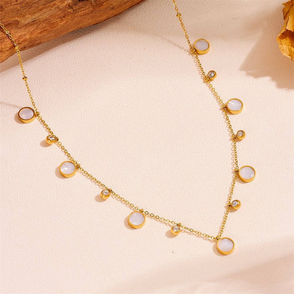 Dainty 18K Gold Plated Stainle - Charm Necklace Dainty ulasan dan harga
