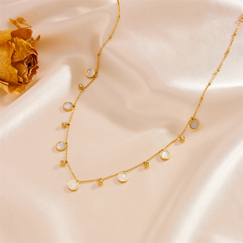 Dainty 18K Gold Plated Stainle - Charm Necklace Dainty ulasan dan harga