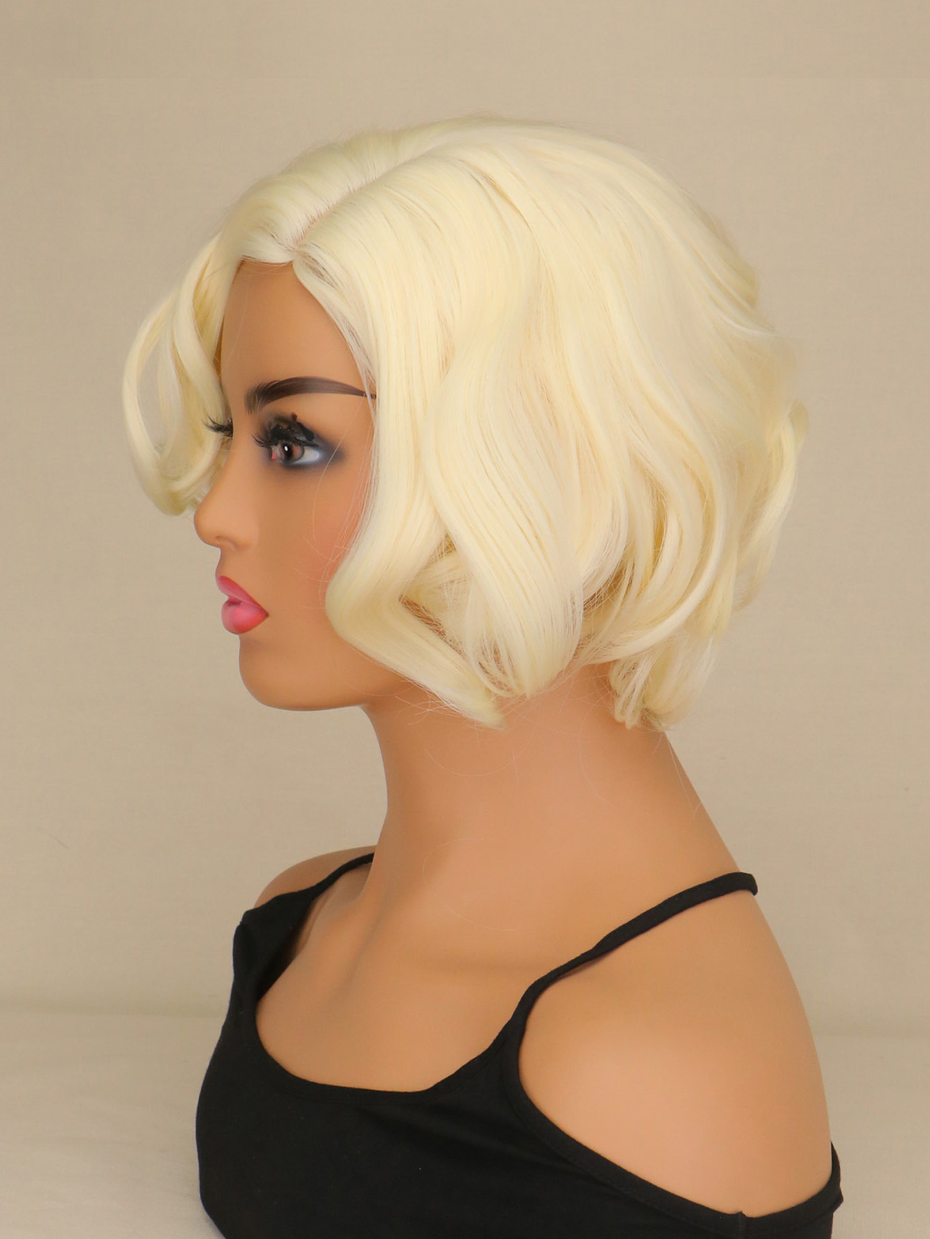 Women Synthetic Short Curly Ha - Women'S Accessories In The 1950S ulasan dan harga
