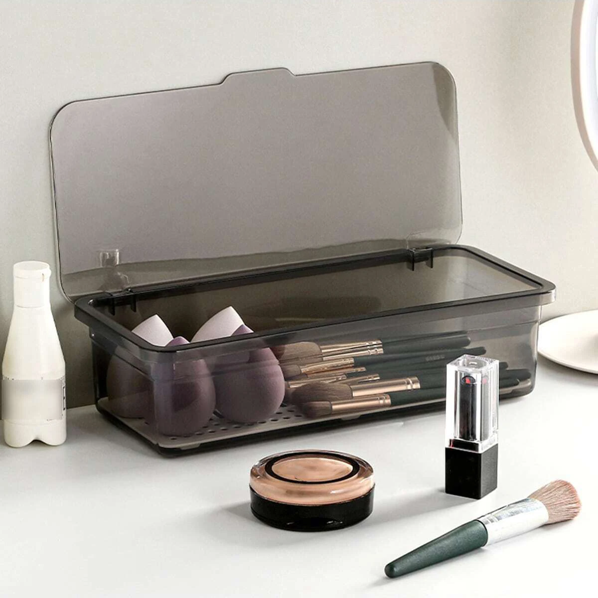 1pc-Makeup Brush Storage Box w - Women Accessories Organizer ulasan dan harga