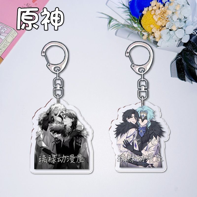 2pcs Genshin Impact  Keychains - Women Accessories To Gift ulasan dan harga