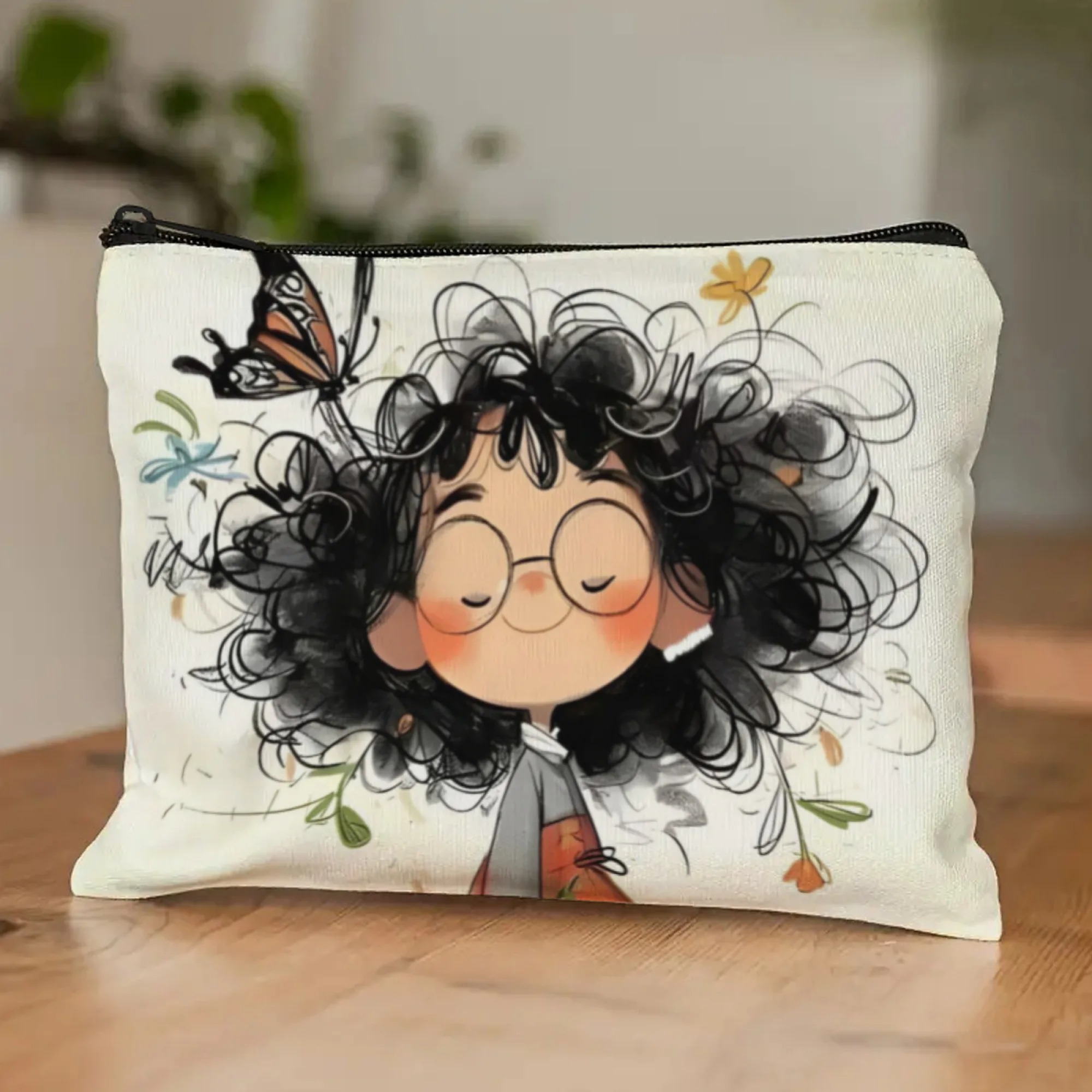 Cartoon Girl Makeup Bag Zipper - Women Accessories Organizer ulasan dan harga