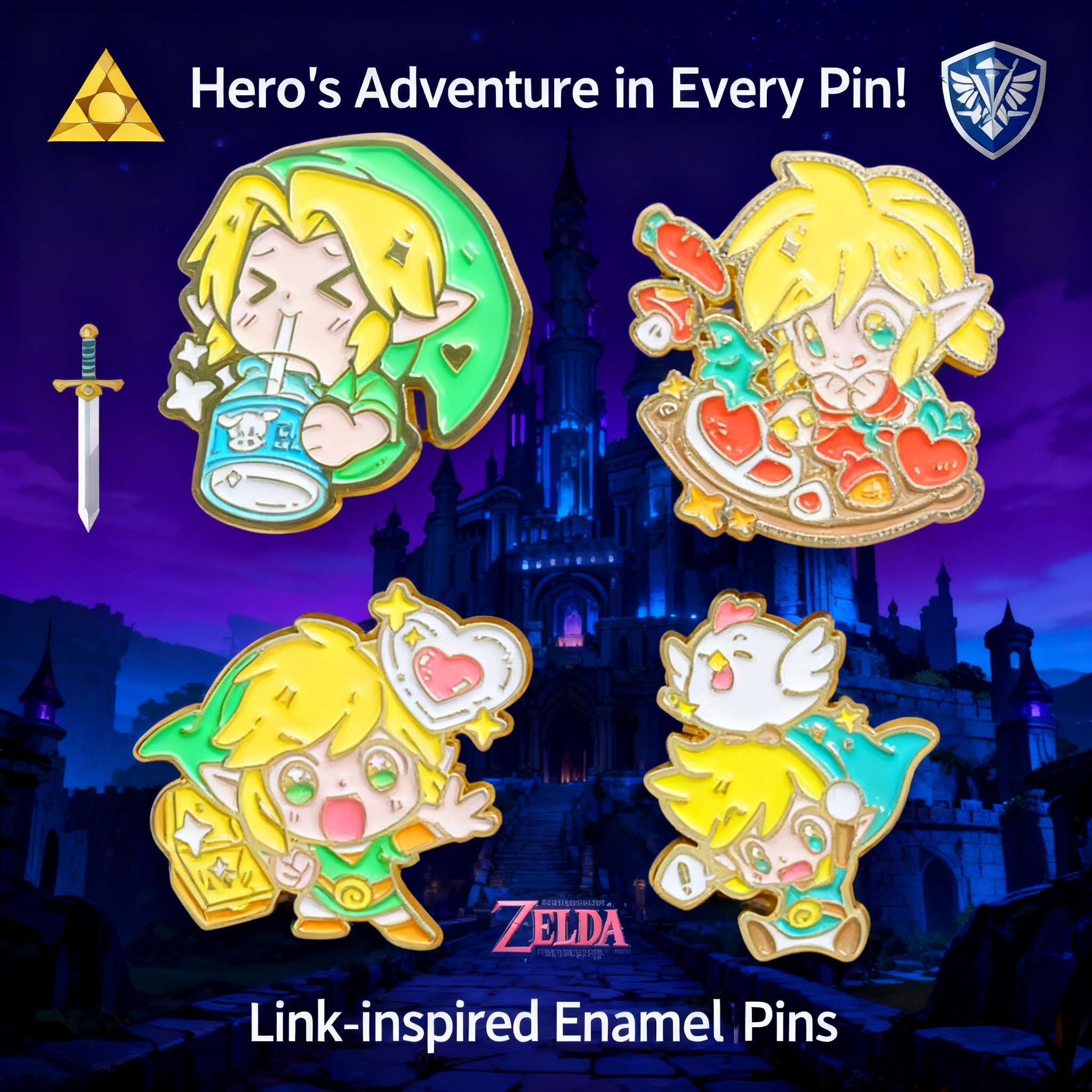 Adventure Game Badges Enamel P - Women'S Clothing And Accessories ulasan dan harga